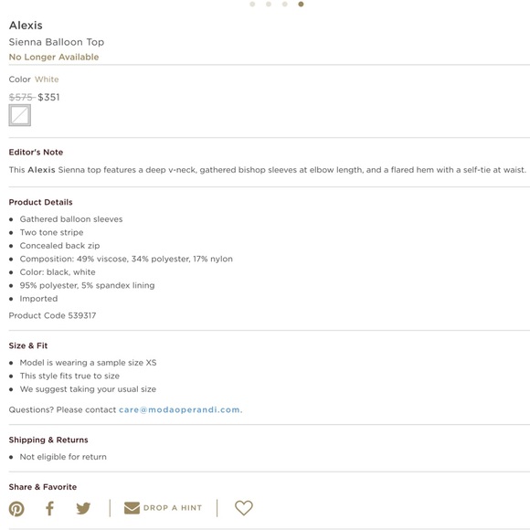 Alexis Sienna Top - Picture 6 of 8